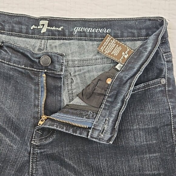 7 For All Mankind High Waist Ankle Gwenevere Jeans Women's 30 (30x31) Skinny EUC - Picture 13 of 16